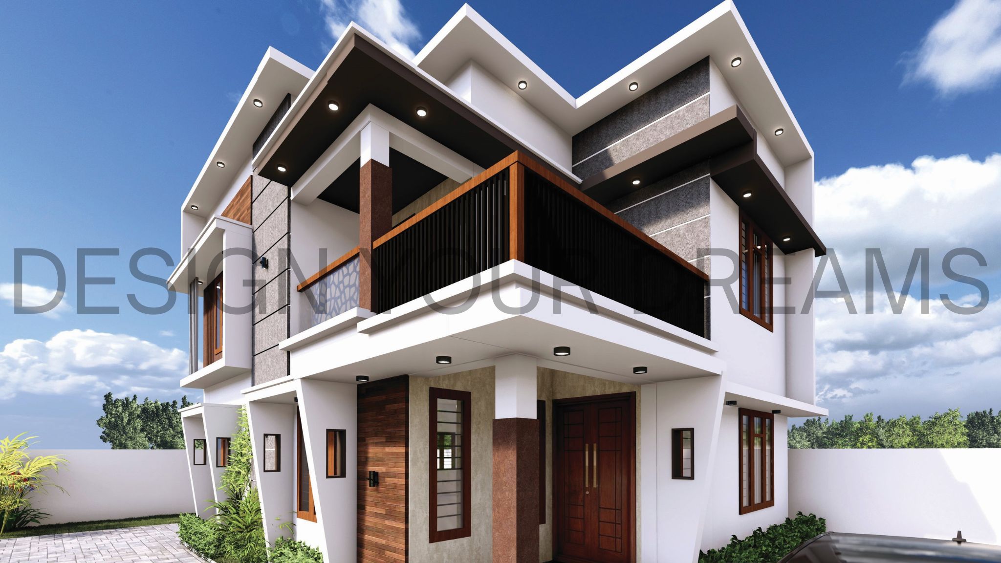 Double Storey Wood Stone